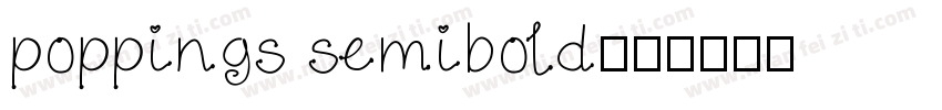 poppings semibold字体转换